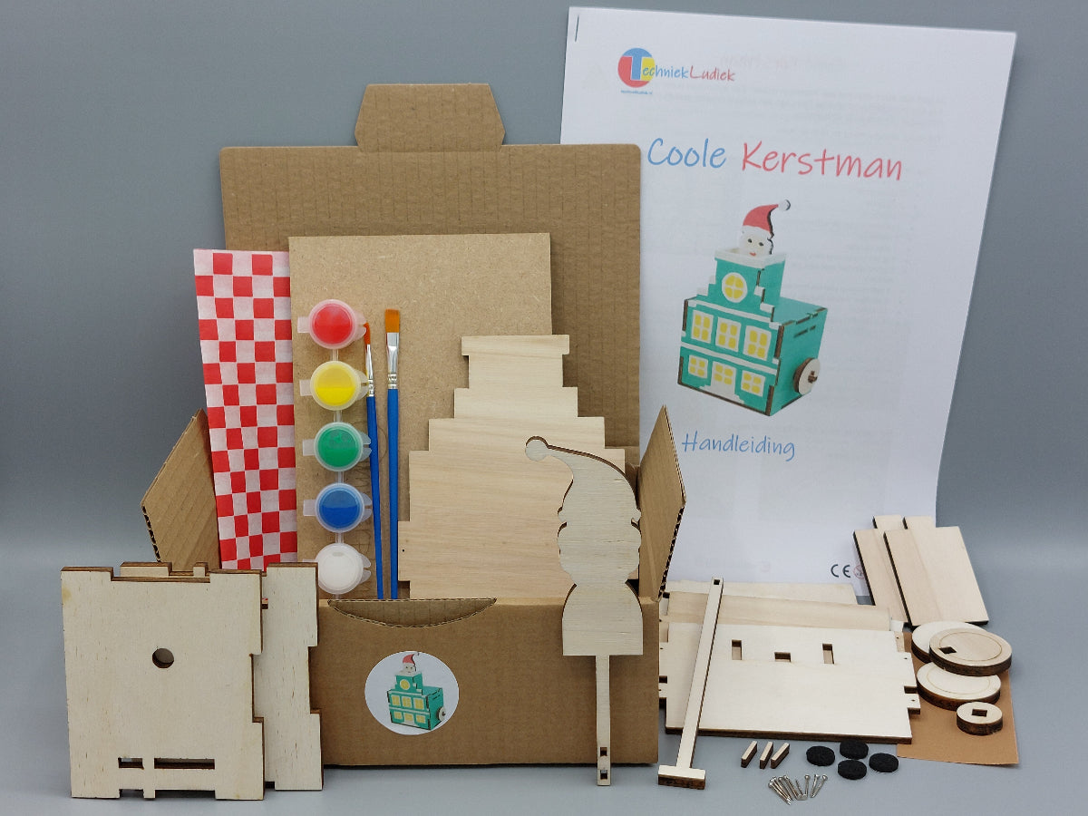 Knutselen met kinderen: complete inhoud van het Coole Kerstman knutselpakket
