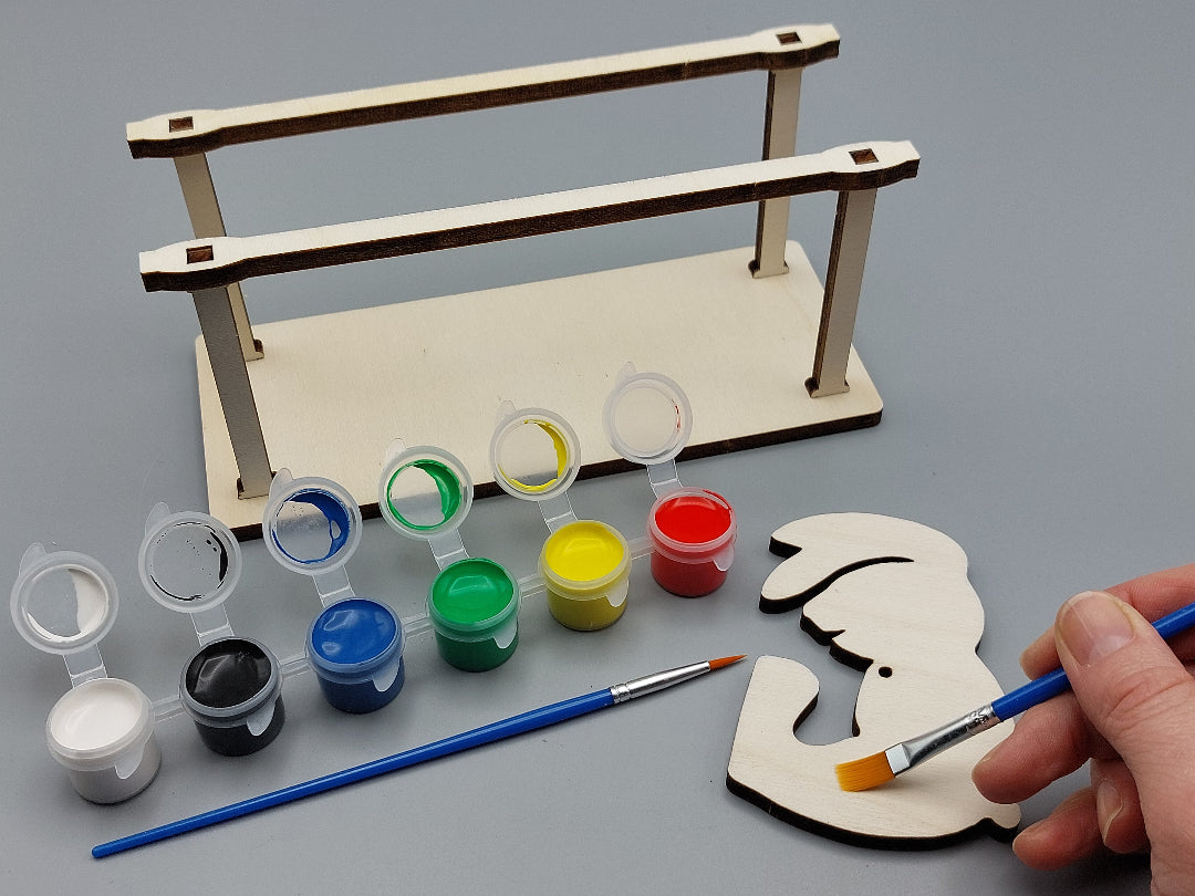 knutselpakket Hollende Haas verven en versieren – creatieve kleuter activiteit binnen