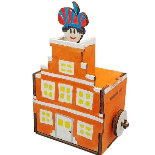 Pientere Piet knutselpakket: Piet die in de schoorsteen omhoog-en-omlaag beweegt