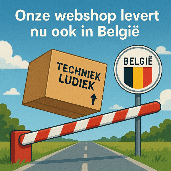 knutselpakket van techniekludiek passeert slagboom van Belgie